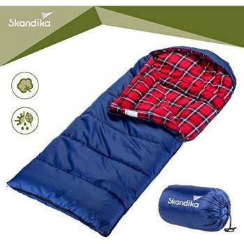 Skandika Dundee Junior Schlafsack für Kinder, 175 x 70 cm, 3 Saisons, bis -15 °C