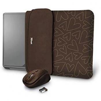 Custodia laptop e mouse wireless Trust Yvo, 15,6, Marrone