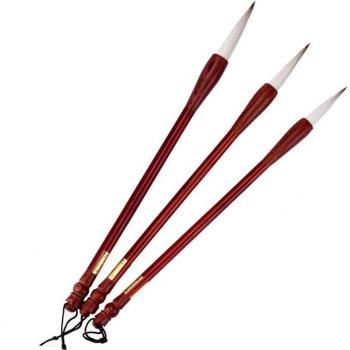 3pcs Chinese Calligraphy Writing Brush Set S/M/L Regular Script