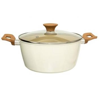 Faitout Harmony 24 cm aluminium forgé beige