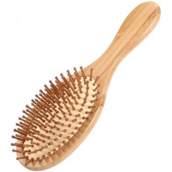Masseur Capillaire Bois & Peigne Anti‑Statique