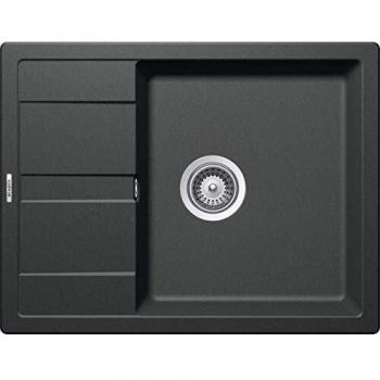 Manhattan D‑100 Roca Spüle – SCHOCK kompakt, 65 × 50 cm, grauer Granit mit abgekürzter Abtropfflä