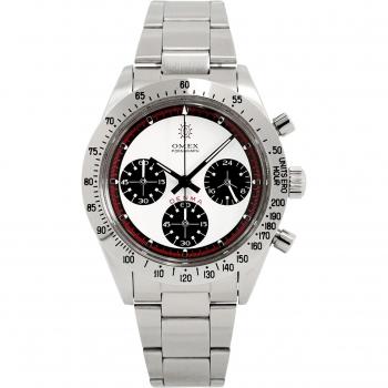 Omeco Denma Retro 3‑Atmosphere Men’s Watch – Silver/White