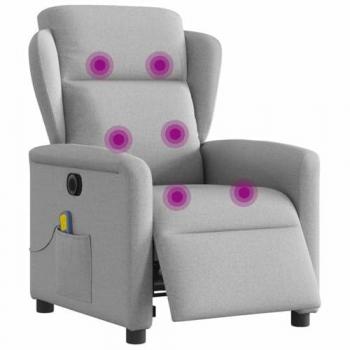 Modular Relax Recliner con Masaje y Elevación en Grayscale Taupé