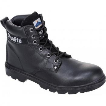 Portwest Unisex Thor Sicherheitsstiefel aus schwarzem Leder