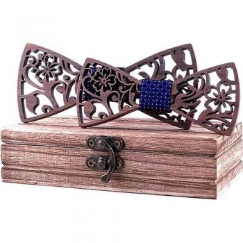 Nœud papillon mignon en bois pour dîners familiaux