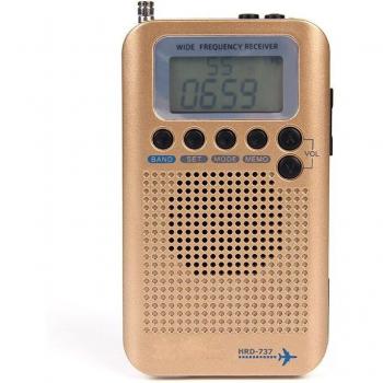Récepteur Radio Portable Aviation FM/AM/SW/CB/Air/VHF avec Affichage LCD