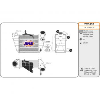 Intercooler de performance AHE 702.032
