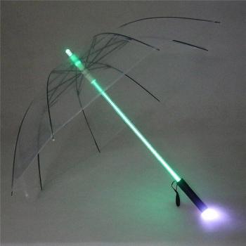 Windproof Plastic Umbrella with LED Lights