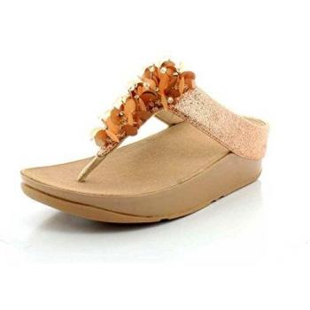 Fitflop Boogaloo Toe Post, Rose Gold 323, Sandali con Plateau Donna, 42 EU
