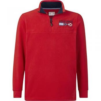 Herren Fleece-Sweatshirt SIETSE rot Größe XXXL