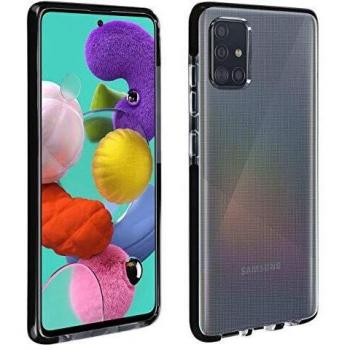 Coque de protection Samsung Galaxy A51 silicone antichoc noir – transparent