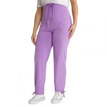 Plus Size Bellieva High-Waist Cotton Sweatpants for Women, Purple, Size: 24/26