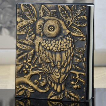Retro Bronze Owl Anaglyph Planner
