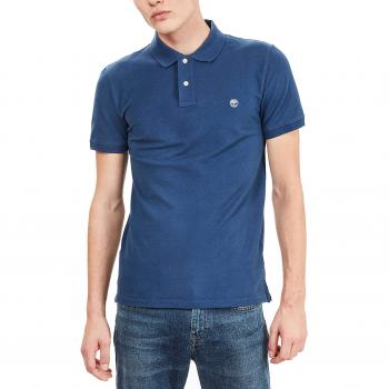 Timberland Polo Piqué Stretch Merrymeeting SS Slim, Bleu (Denim Foncé 288), Large Homme