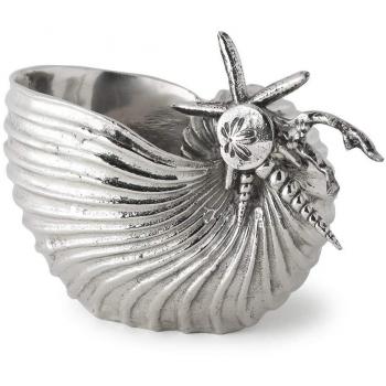 Elegant Seashell Large Wine and Champagne Holder in Silver