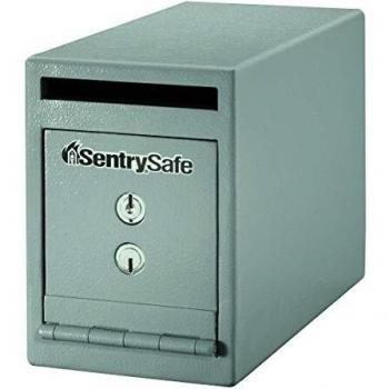 Secure Small Safe with Drop Slot and Key Lock, 7 Liter