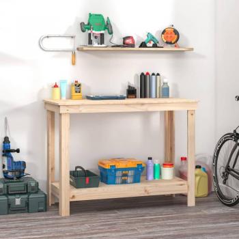 Banc de travail en bois massif 110x50x80 cm