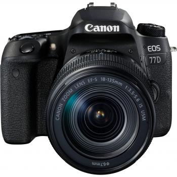 Canon EOS 77D Kit + EF‑S 18‑135 IS USM – Sensore CMOS 24 MP, Display Touch 3″, Video Full HD, Connessione Wi‑Fi