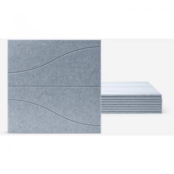 Set di 8 pannelli grigi Zarbi‑G 60x60 fonoassorbenti per muro