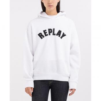 Replay White Silver Hoodie for Women