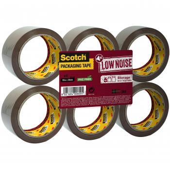 Scotch Cinta Buff Silenciosa 48 × 66 m – Kit de 6 Rollos