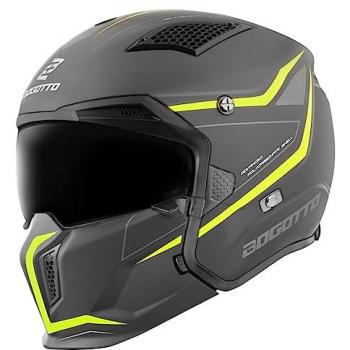 Casco Moto Bogotto Radic WN-ST Nero Giallo XS