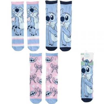 Disney Mehrfarbige Socken mit Stitch – Unisex 3er (27–30 cm)