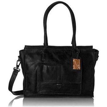 Cowboysbag Edgemore Black Leather Laptop Shoulder Bag 41 cm