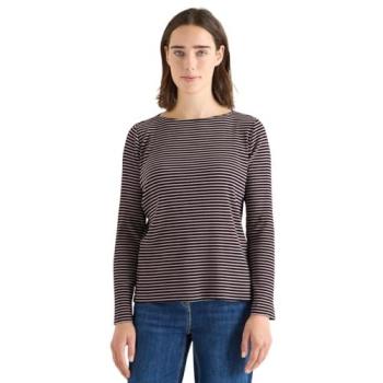 Cecil Langarmshirt mit U-Boot-Ausschnitt – Damen, Größe S (38), eggplant rot, Jersey