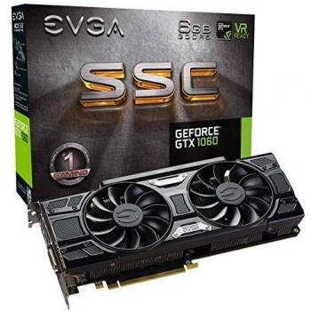 Scheda grafica GTX 1060 6GB EVGA ACX 3.0 in nero, PCIe, GDDR5, Gaming