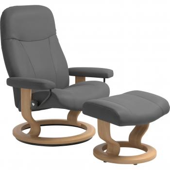 Relaxsessel Stressless Garda – Set mit Classic Base und Beistelltisch, Größe M