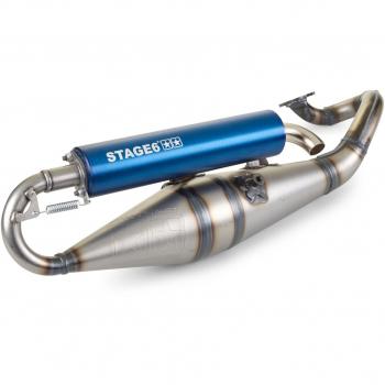 Stage6 Pro Replica MK2 Auspuff Blau für Minarelli liegend 2-Takt