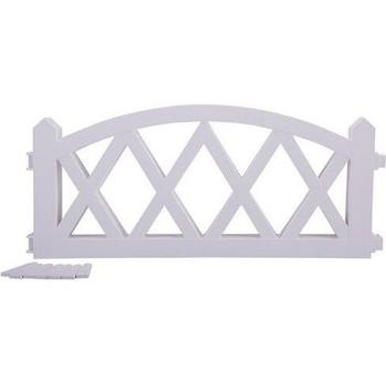 Indoor/Outdoor White Artificial Fence (4 Piece Set)