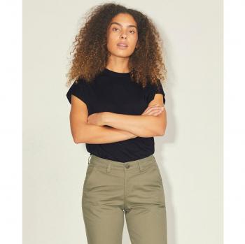 Camiseta jack and jones astrid boxy sl every mujer black