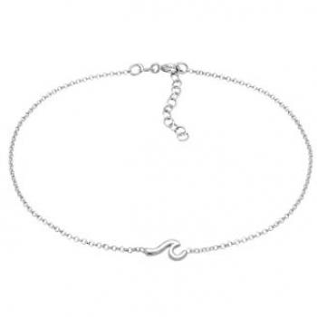 Elli Fußkette »Fußschmuck Wellen Wave Strand Maritim 925 Silber«