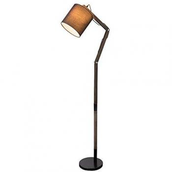 Lampadaire en Bois avec Éclairage LED Blanc Chaud