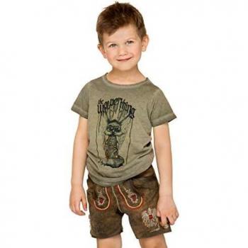 Stockerpoint Jungen Shirt Wolpiboy Trachtenshirt, Beige (Sand Sand), 98/104