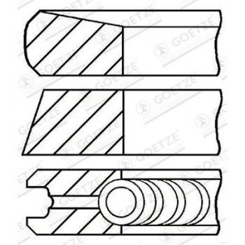 Jeu d’Segments pour Toyota Land Cruiser Prado – GOETZE 08‑422407‑00