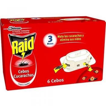 Raid 6 Cebos Cucarachas, Trampa Anticucarachas 80g