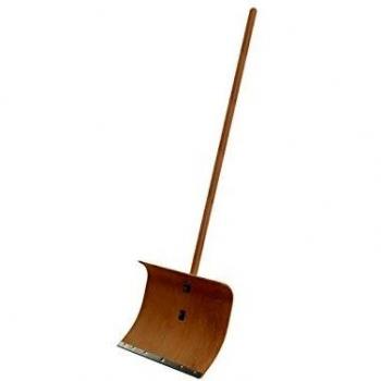 Schneeschaufel Holz 50cm mit Stiel