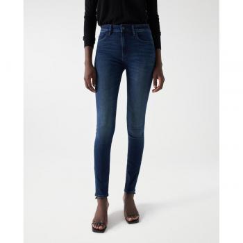 Jeans Vaquero Salsa con Tiro Medio, Diseño Slim y Push-Up