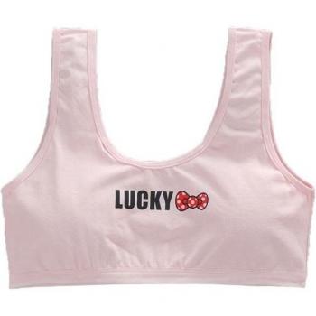Cotton Racerback Training Bra for Girls with Letter Print and Wide Straps (8-18Y)