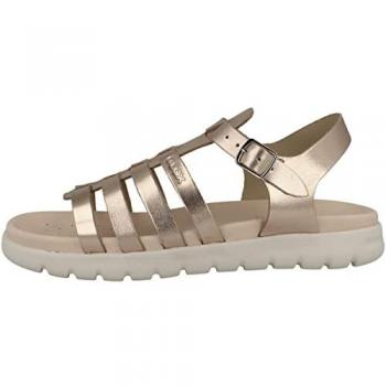 Sandali Bambina Geox Soleima in Pelle Metallica, Modello J S. Soleima G.B, Taglia 36 EU