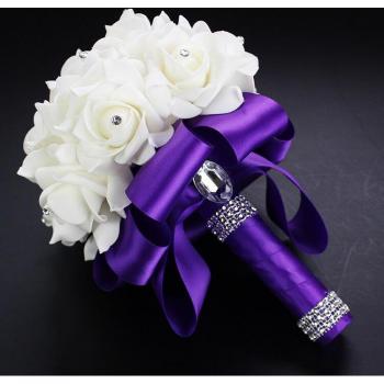 Classic White Foam Wedding Bouquet