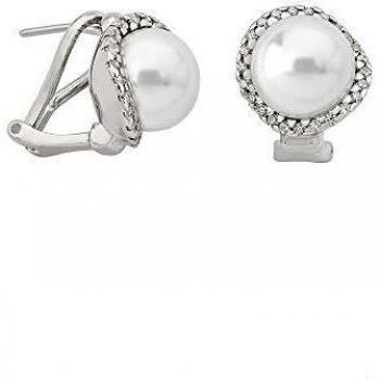 Pendientes Majorica de plata con perla
