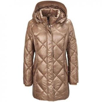 Veste Goldner Fashion longue matelassée camel