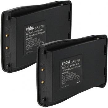 Ensemble de 2 Batteries vhbw pour Retevis H777 (1500mAh, 3,7V, Li-ion)