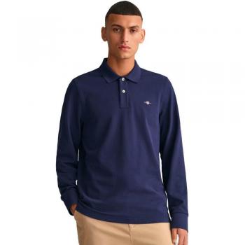 Polo Gant a Maniche Lunghe Shield Evening Blue