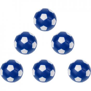 6 Pack 36mm Blue and White Foosball Replacement Balls